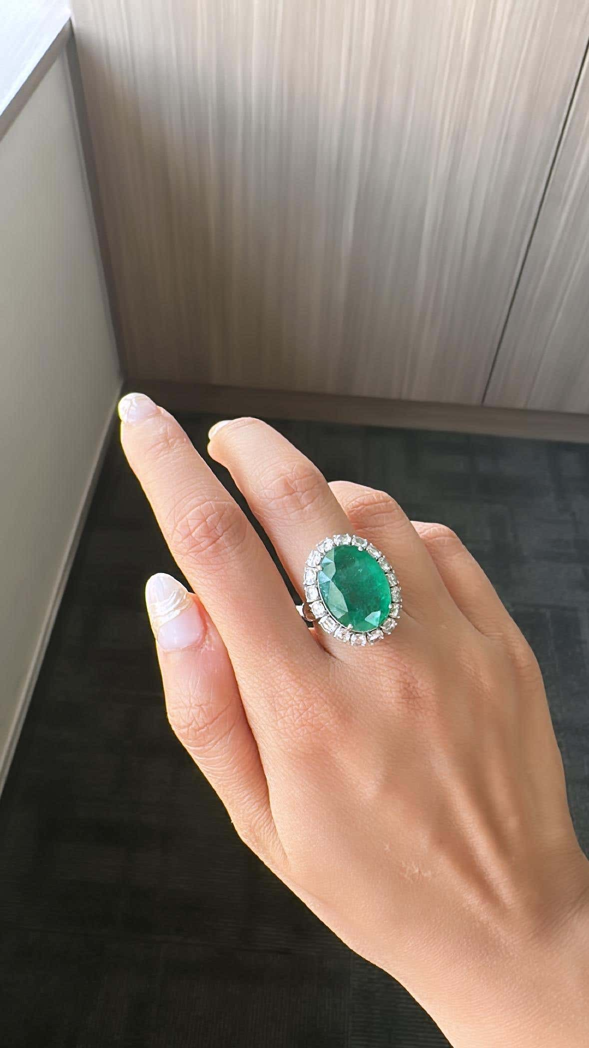 Natural Zambian Emerald Ring