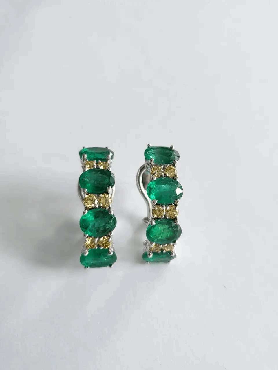 emerald diamond earrings