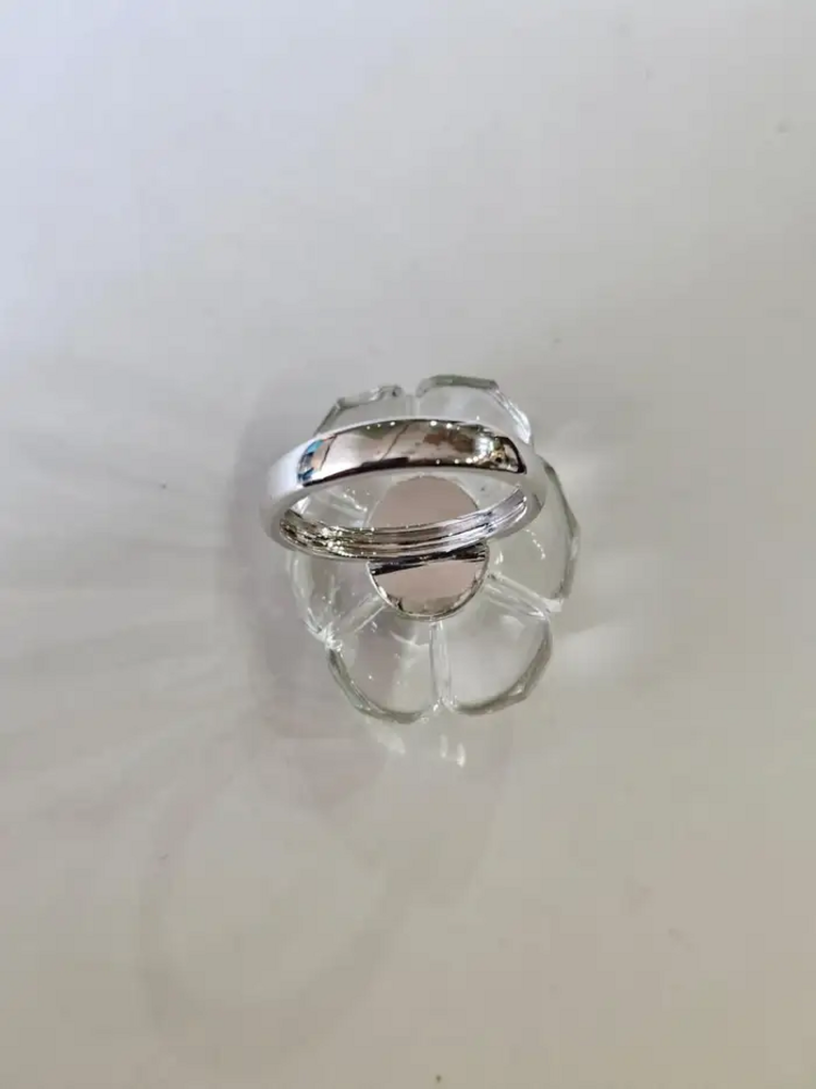 18k White Gold Diamond Cocktail Ring - Natural Tanzanite & Crystal Ring