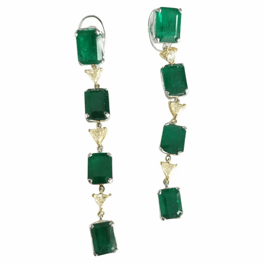 Trillion Diamonds Dangle Earrings
