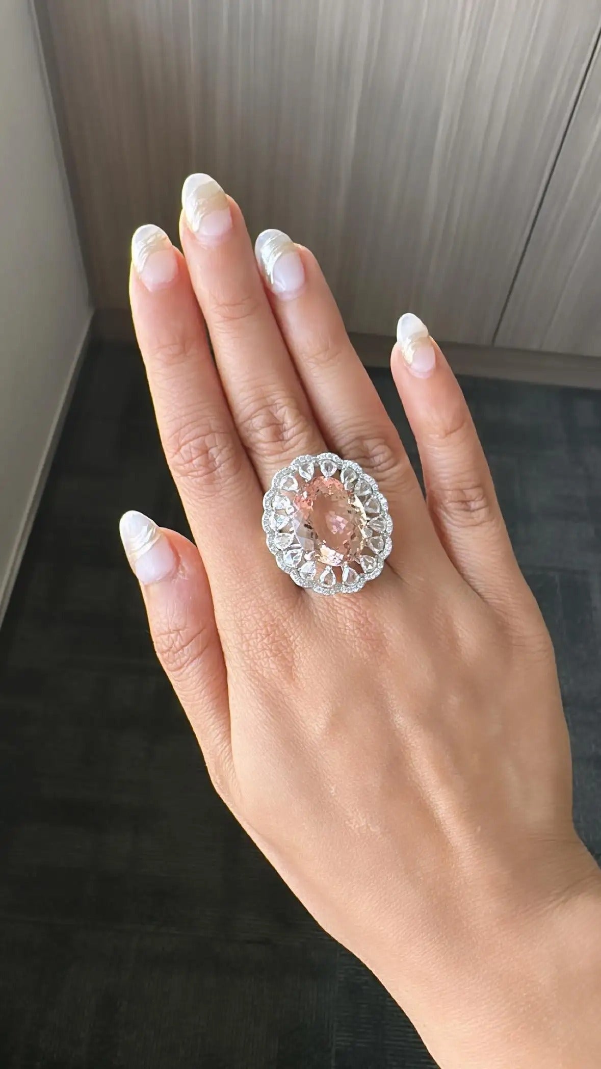 morganite diamond rings